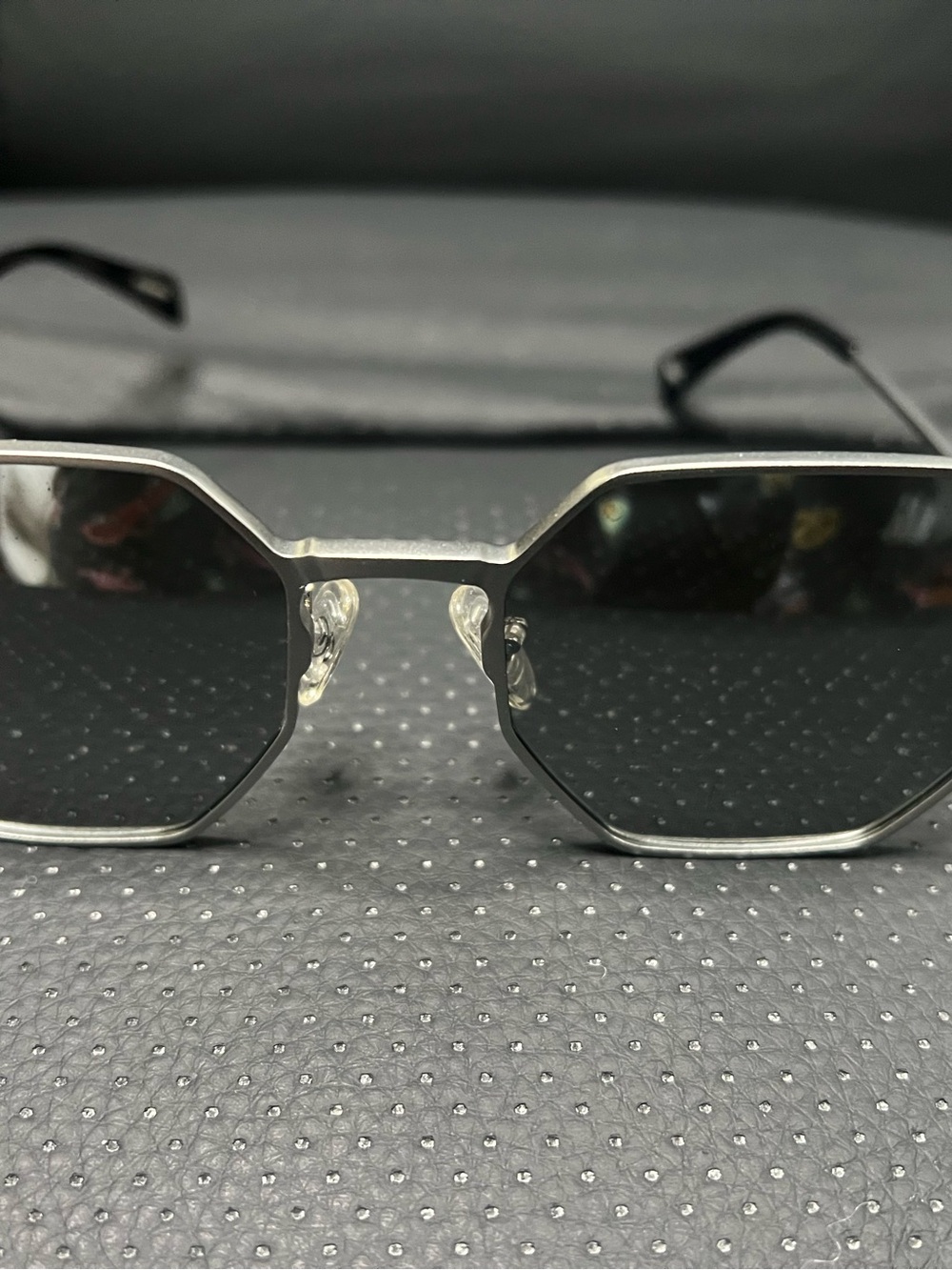 Proof Caldera Hex Metal Frame Women's Sunglasses in Silver with Silver lens